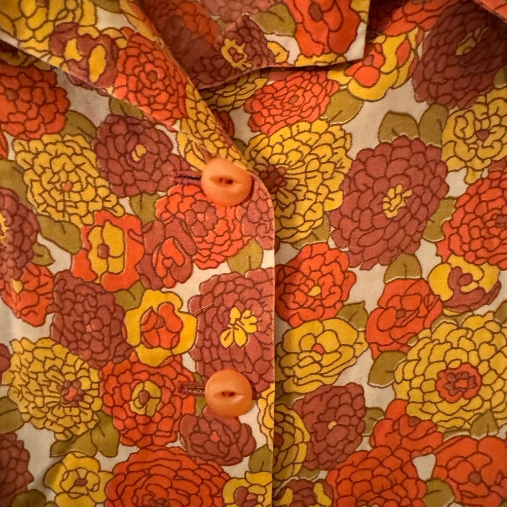 Vintage Retro Mod Handmade Button Down Shirt (L) - image 6